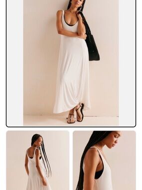 NWT Free People Beach Felix Maxi Dress/ white/Medium